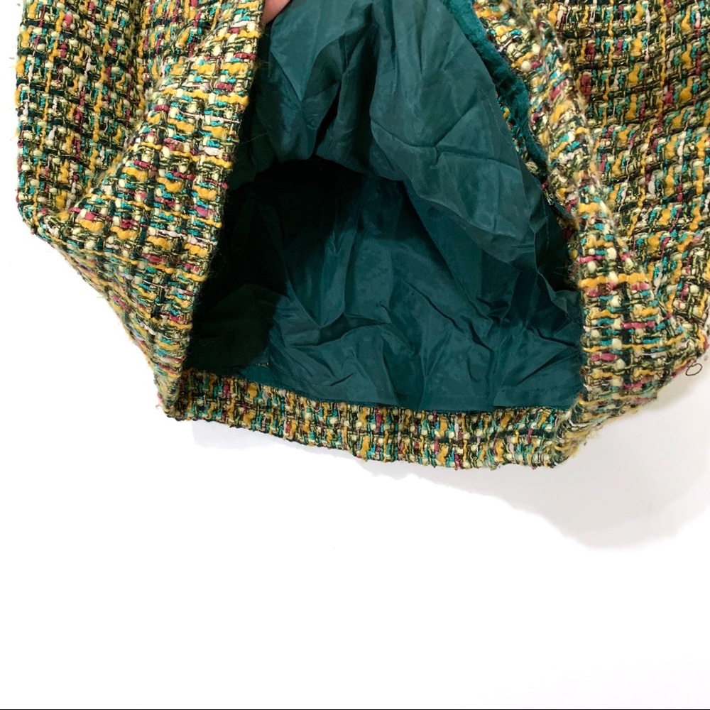 J.Crew Green Tweed Miniskirt - Picture 4 of 7